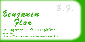 benjamin flor business card